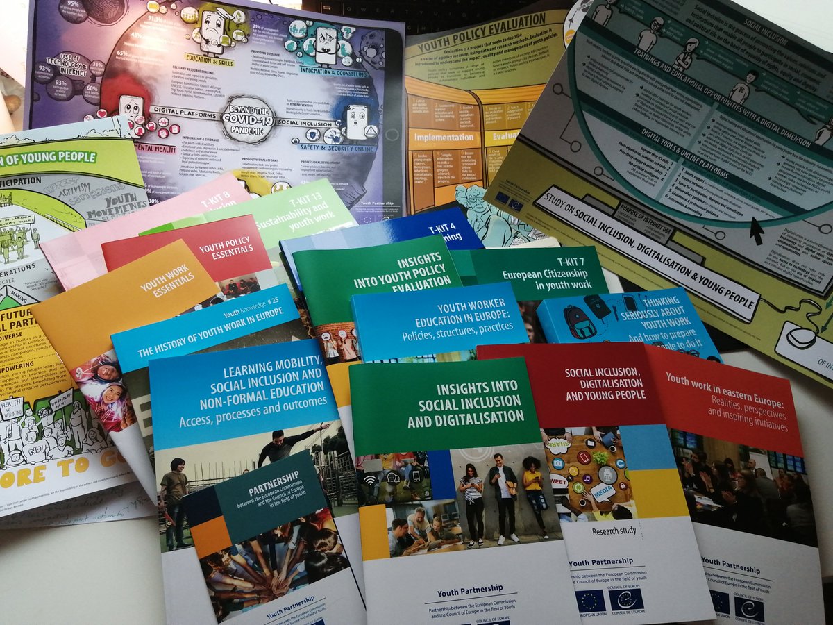 amyloisstaple's tweet photo. Got an unexpected delivery this morning from @eucoeyouth with so many wonderful and important publications on European youth work and youth policy! 😍 So excited to be a part of the #PEYR @LanaPasic @CoeYouth @EU_Commission https://t.co/301awvHHng