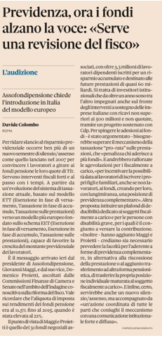 GiovanniMaggi1's tweet photo. Utilizzare la leva fiscale per stimolare le adesioni, modificare il sistema di imposte su versamenti, contributi e prestazioni, detassare gli #investimenti dei #fondipensione nell'#economiareale del Paese. Queste le proposte di #Assofondipensione https://t.co/fVpHoJcxe8