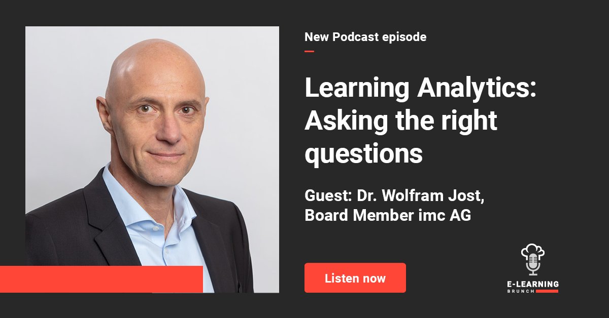 imc_learning's tweet photo. Did you already listen to our latest #Podcast? How can #LearningAnalytics positively impact your business? Host Kenny talks to Wolfram Jost, Board Member and CTO at imc AG, who answers these and several more questions➡️https://t.co/MPVTY3yw7p
#ELearningBrunch #LMS #LnD #WeEmpower https://t.co/QImP6cSEZX
