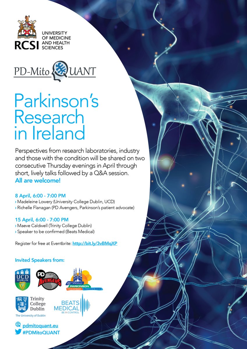 Pintail Limited (@pintaillimited) on Twitter photo #PDMitoQUANT #Parkinsons Research in #Ireland 🇮🇪series resumes April 8th & 15th with <a href="/CaldwellMaeve/">Maeve Caldwell</a> <a href="/u_madeleine/">Madeleine Lowery</a> <a href="/BeatsMedical/">Beats Medical Group</a> and <a href="/PdAvengers/">PD Avengers</a>. Info 👉pdmitoquant.eu/2021/03/parkin… @IMI_JU <a href="/RCSI_Irl/">RCSI</a> <a href="/ProfJochen/">Prof Jochen Prehn</a> <a href="/Futureneuro_ie/">FutureNeuro Centre</a> <a href="/niamh_connolly/">Niamh Connolly</a> <a href="/WattersOrla/">Orla Watters</a> <a href="/ParkinsonsIre/">Parkinson's Ireland</a> #loveyourbrain #PDMitoQUANT #Parkinsons Research in #Ireland 🇮🇪series resumes April 8th & 15th with <a href="/CaldwellMaeve/">Maeve Caldwell</a> <a href="/u_madeleine/">Madeleine Lowery</a> <a href="/BeatsMedical/">Beats Medical Group</a> and <a href="/PdAvengers/">PD Avengers</a>. Info 👉pdmitoquant.eu/2021/03/parkin… @IMI_JU <a href="/RCSI_Irl/">RCSI</a> <a href="/ProfJochen/">Prof Jochen Prehn</a> <a href="/Futureneuro_ie/">FutureNeuro Centre</a> <a href="/niamh_connolly/">Niamh Connolly</a> <a href="/WattersOrla/">Orla Watters</a> <a href="/ParkinsonsIre/">Parkinson's Ireland</a> #loveyourbrain