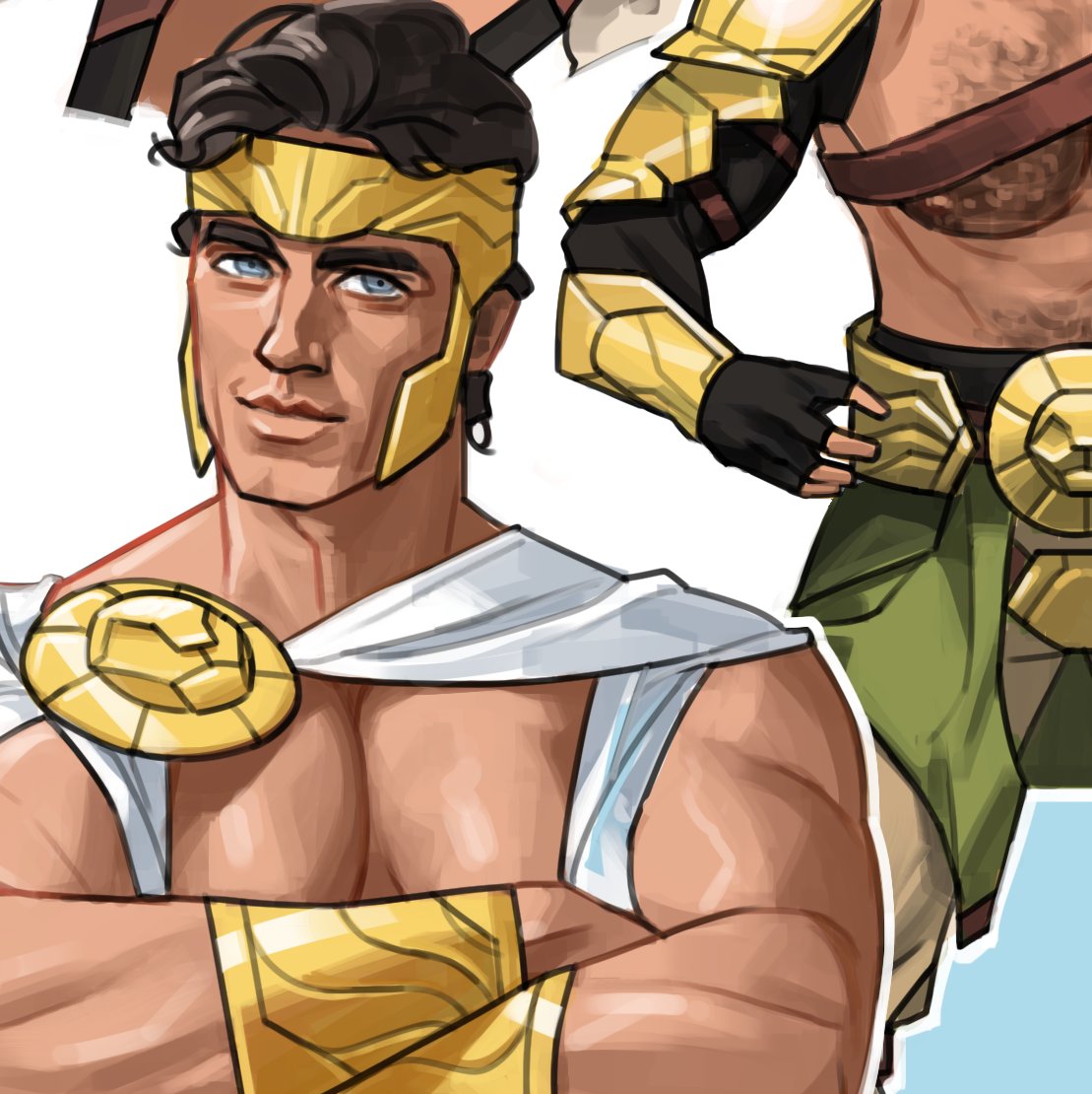 daxramires's tweet photo. Drew three looks for this fancast of Henry Cavill as Hercules in the MCU #artph https://t.co/6rvl6FqBLG