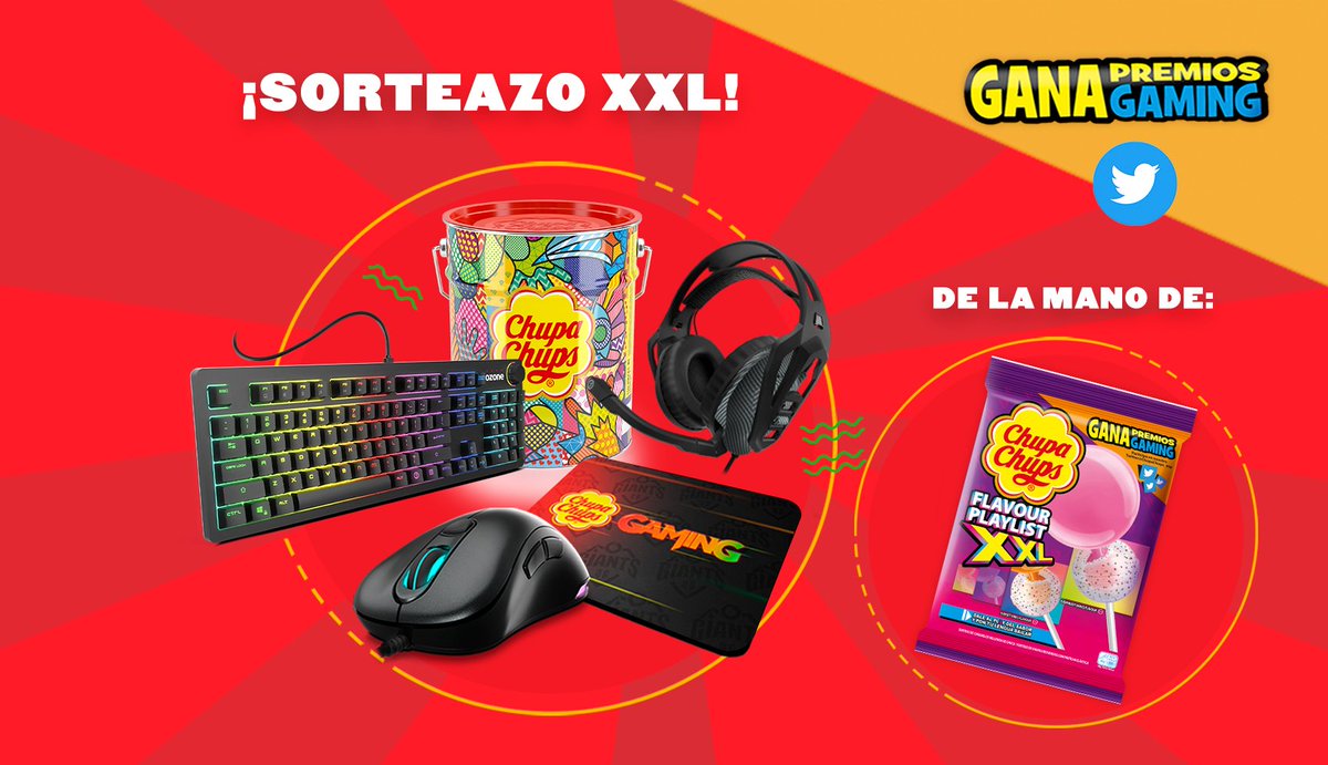 ChupaChups_esp's tweet image. ¡EL NUEVO CHUPA CHUPS XXL FLAVOUR PLAYLIST SE ESTRENA CON SORTEAZO! SORTEAMOS 2 LOTES CON: 1 KIT PERIFÉRICOS GIANTS + 1 LATA 150 Chupa Chups

👉 Follow @ChupaChups_esp
👉 Menciona a un amigo XXL
👉 ¡RT a este post!

¡Vive la experiencia gamer con Chupa Chups XXL Flavour Playlist!