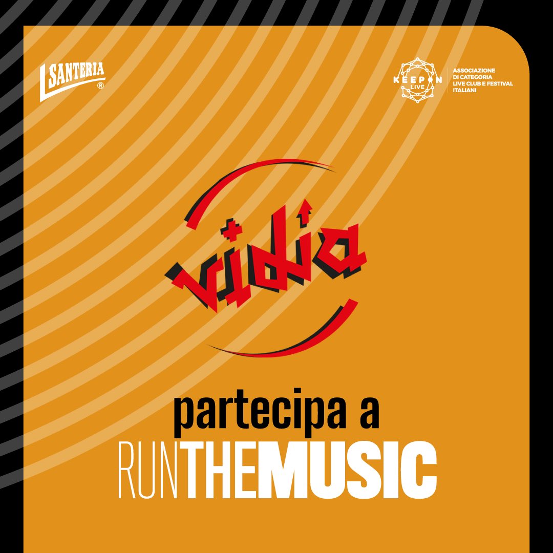 vidiaclub's tweet photo. ￼Corri a ritmo di #VidiaClub!
Abbiamo aderito a #RunTheMusic, la 10 km non competitiva che sostiene la musica.
Seguite le istruzioni su https://t.co/5918nSAcyz e scegliete la nostra playlist, correrete che è un piacere!
Per ogni kit acquistato 1€ verrà donato a @keeponlive https://t.co/KLsLRf8leM