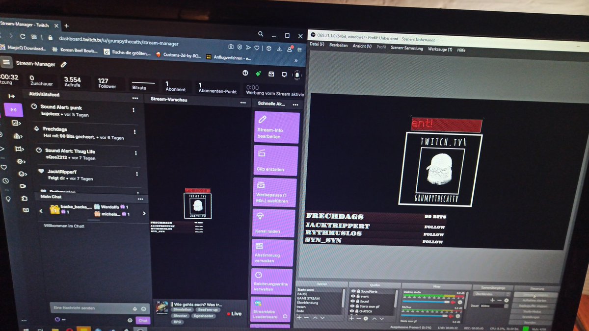 Grumpy16649594's tweet photo. Heute mal ein Early Stream! Wir sind quasi schon live... Heute mit #TheIsle und vermutlich noch #Valheim  oder #starcitizen. Schaltet ein @twitch.tv/grumpythecattv https://t.co/je0E3nRZfU
