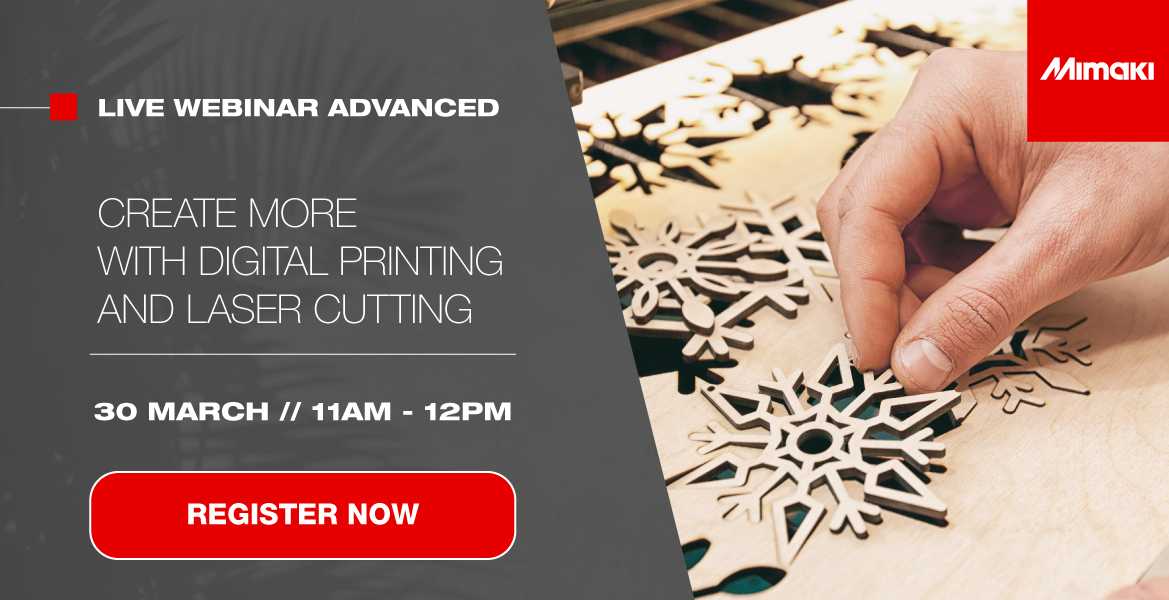 Watch &amp; Learn! 👀
Join our free webinar next week, March 30, and get to know everything about Digital Printing and Laser Cutting 💥
See what you can create with those technologies and ask your questions to our experts.

Sign up for free and join >>> loom.ly/gmzQido