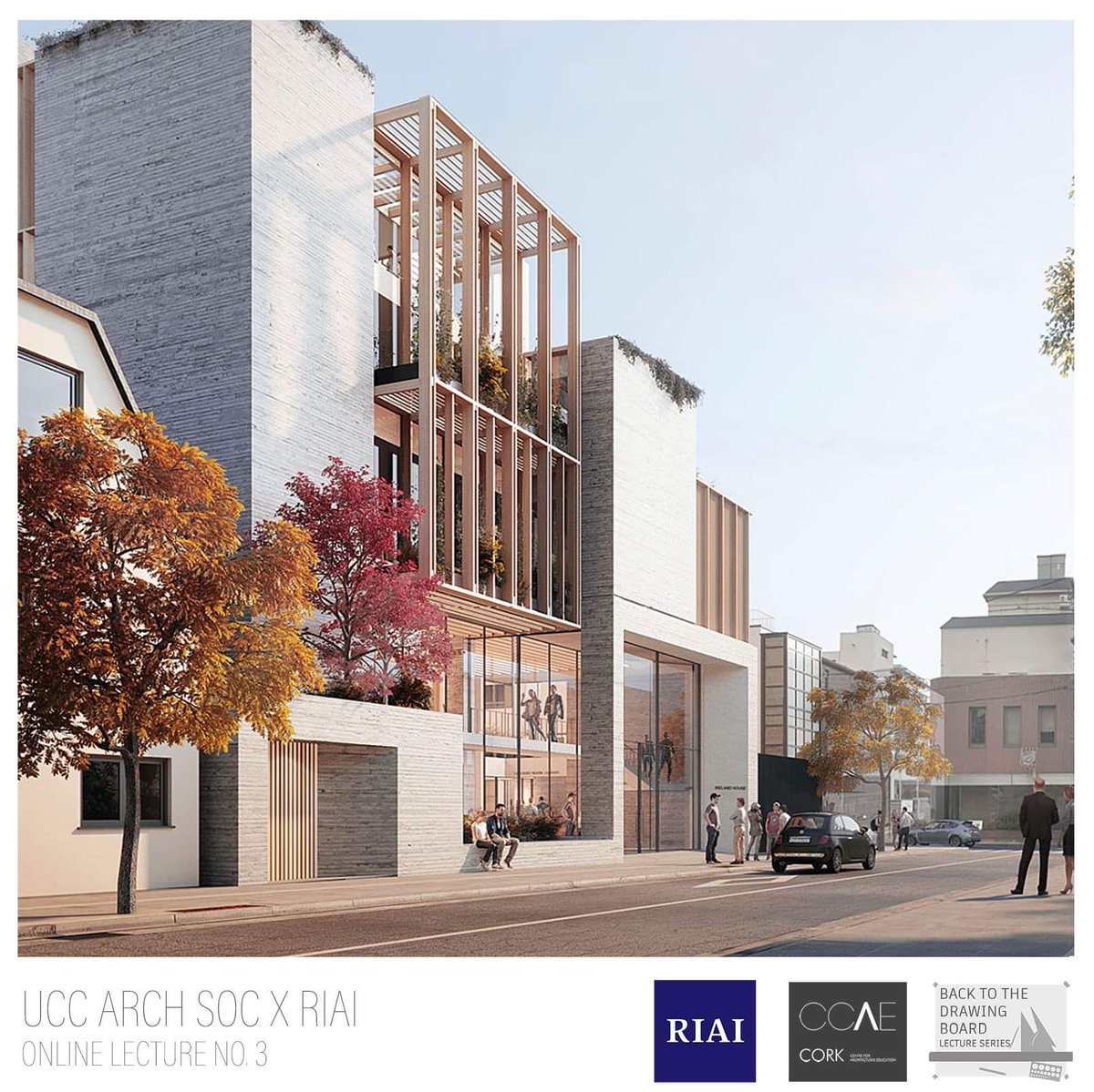 Niamh, Claire and Martin from the UCC Architecture Society invited by Sandra Campbell and Frank Turvey from the Royal Institute of Architecture Ireland (RIAI) to talk about the process of becoming an architect from education to profession. youtube.com/watch?v=fkQZb0…