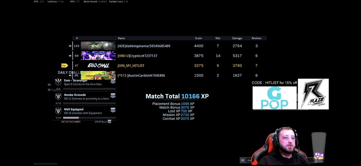 GamingHitlist's tweet photo. Low key we went crazy! Team kills was 32 on resurgence quads https://t.co/y5UGa5v2iB