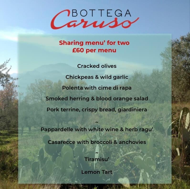 bottegacaruso's tweet photo. Here is our At Home menu for this week.. let us know if youβd like us to cook for you by Wednesday evening, collect on Saturday after 3pm. Stay safe everyone! X
#bottegaathome #bottegacaruso #restaurantathome #margate #cucinaitaliana #italianfood #suditalia https://t.co/TJxzXk04n5