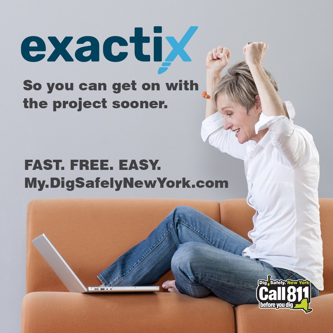 Another warm day is upon us! 

If you don't want to wait on hold to place your Location Request, then try our Exactix platform online. 

Visit my.DigSafelyNewYork.com to place your submission quickly today!