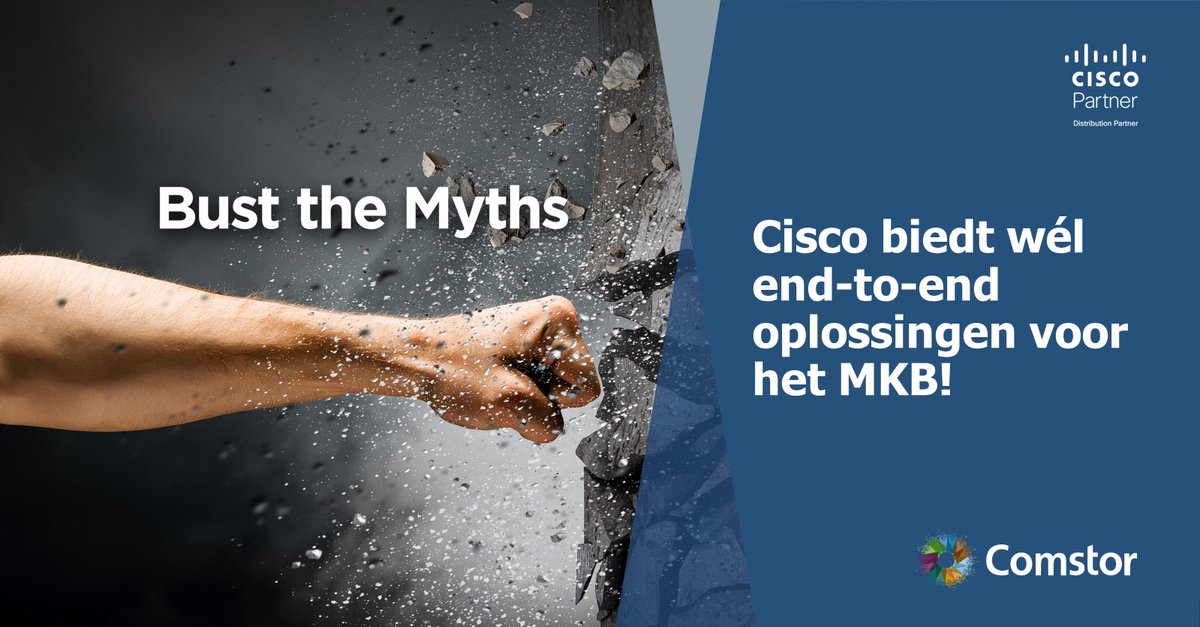 Cisco levert zeer voordelige, op maat gemaakte end-to-end oplossingen die perfect aansluiten bij de behoeften van het MKB-bedrijf. Kom meer te weten over Cisco’s oplossingen, speciaal afgestemd op jouw MKB-klanten. m.westconcomstor.com/l/333091/2021-…
