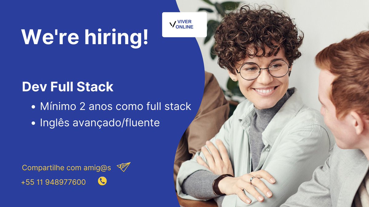 ViverOnline1's tweet image. Em homenagem ao mês da mulher, priorizaremos as candidaturas dELAS durante o mês de março para esta oportunidade :)
Nos envie uma mensagem no whatsapp +55 11 948977600 ❤️
#viveronline #devfullstack #desenvolvedorafullstack #devjobs #fullstackjobs #unity #vagaTI #trabalheconosco