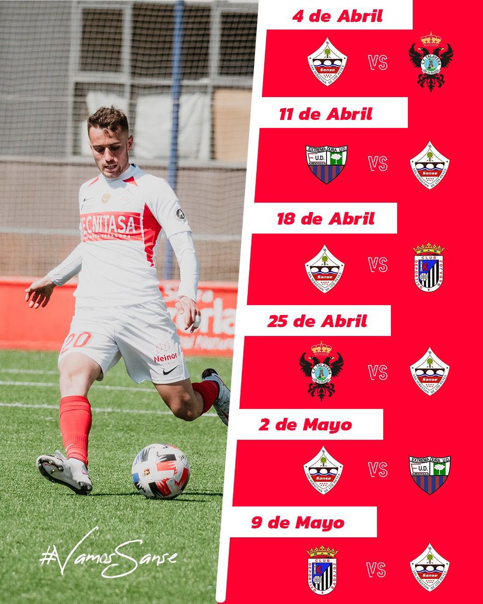 UDSanse's tweet photo. 📅 ¡Tenemos calendario! 

👋 ¡Nos vemos pronto @CFTalavera_ , @CDBadajoz , @EXT_UD ! 

#SomosSanse https://t.co/BuCwIGxWnL
