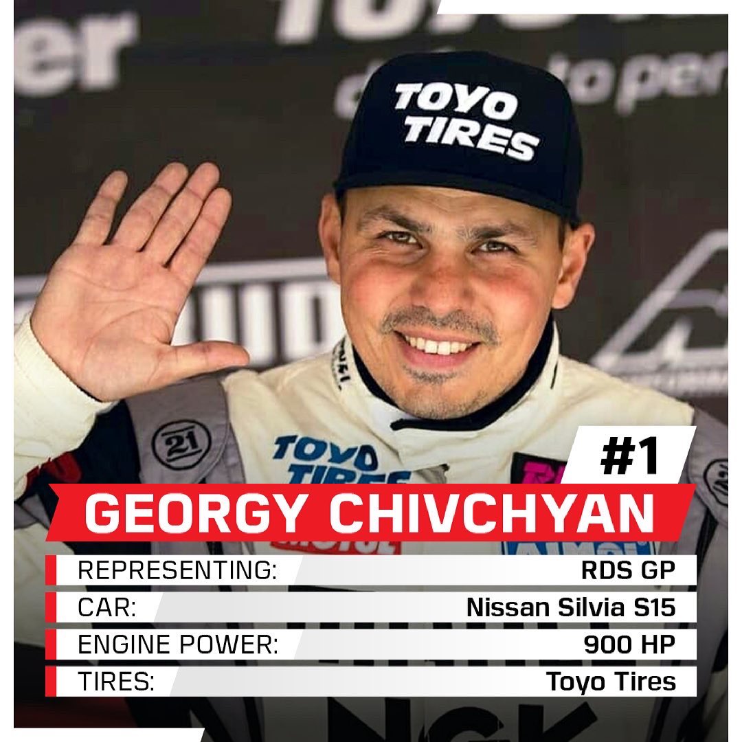 Two-time reigning FIA Intercontinental Drifting Cup winner and three-time RDS GP Сhampion,Georgy Chivchyan is set to defend his title in Riga under the starting number 1.
Gocha is our first entry announcement for the 2021 FIA IDC.More astonishing names are on the way.
#fiaidc2021