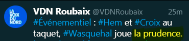 HumourWasquehal's tweet photo. #Wasquehal : Si tu changes 4 lettres à "prudence", ça fait "absence".

#WasquehalVilleMorte https://t.co/3UBdAiHj22