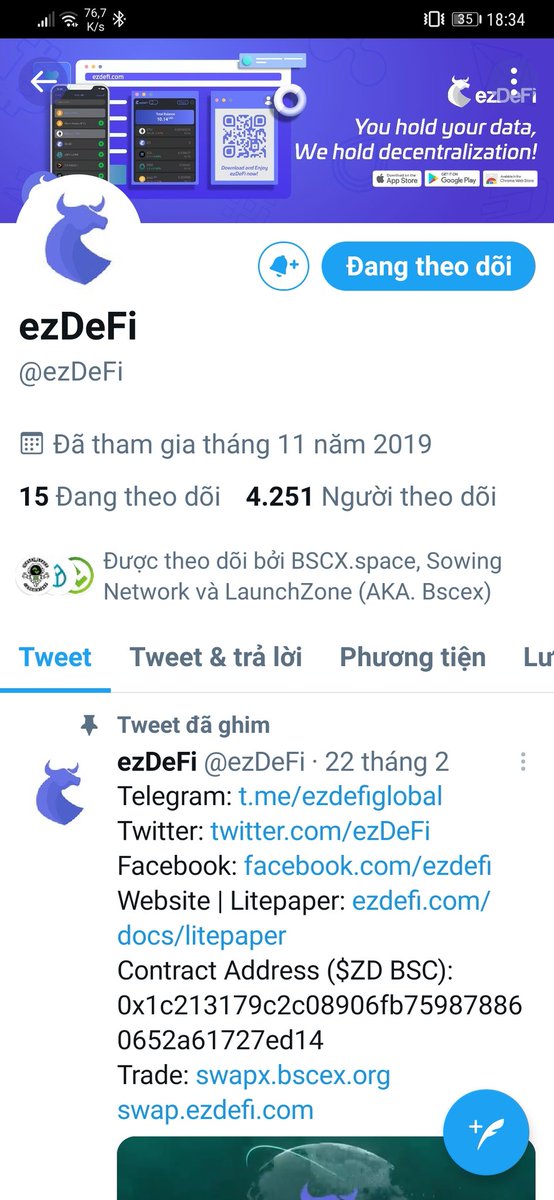 DoTinh88's tweet photo. @ezDeFi https://t.co/Kw0TjxBp2n