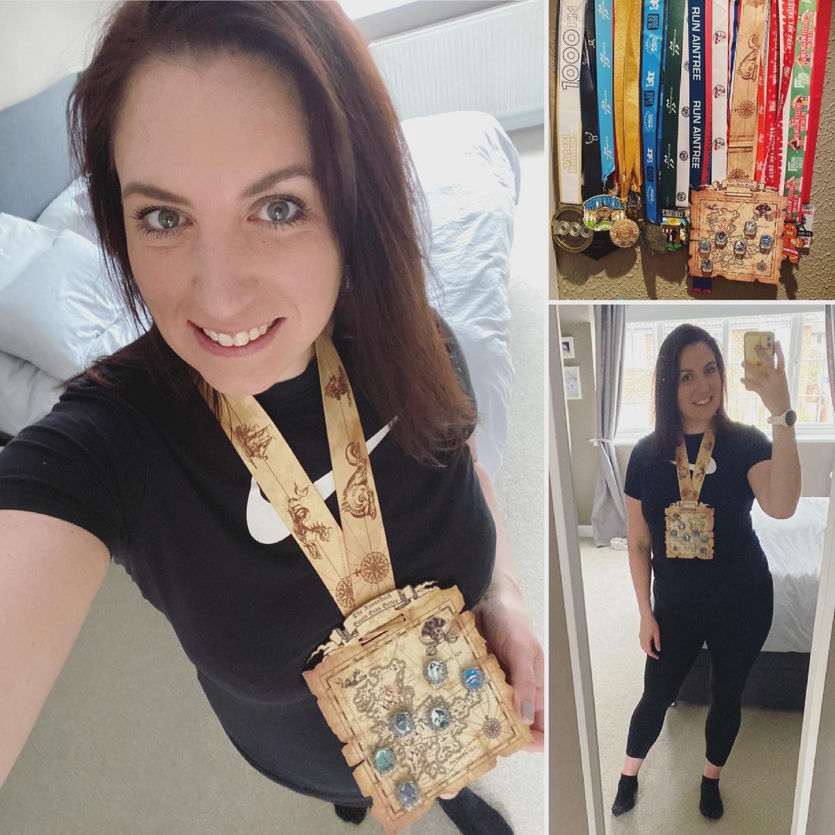 lou_c_getsfit's tweet photo. HUGE MEDAL 🏅 6/7 distances complete (just the 100k ultra to go) for the @Rasselbock_Run Seven Seas challenge (each medal is a magnet on the giant map!) #medal #running #marathon #ultramarathon #halfmarathon #ukrunchat #run #running #justdoyou #thisgirlcan #virtualmedal #runner https://t.co/skmyFzbDy2