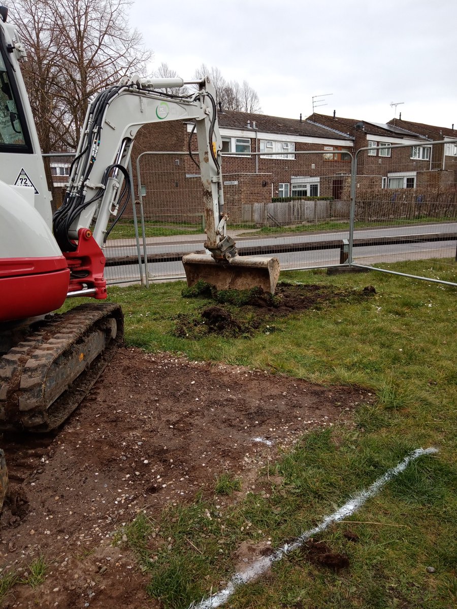 Breaking ground for #TheFriendlyBench at The Triangle