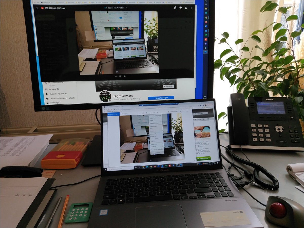 Nog steeds office managers thuis kantoor digit-services.nl #thuiswerken #beljekrijgjemijaandelijn Freya #laptop #cloud #online