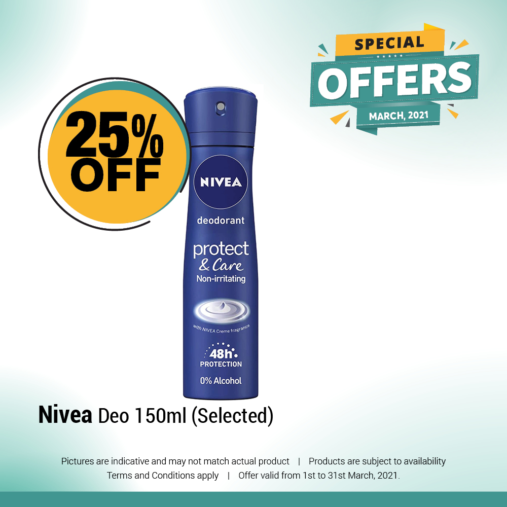 ApolloPharmacy's tweet photo. Nivea Deo 150ml (selected), 25% OFF on MRP.
Locate your nearest store https://t.co/tW9ioWJqaN or shop here https://t.co/ry2G2aStUL
#ApolloPharmacy #Nivea #niveadeo https://t.co/hH46p5tj8s
