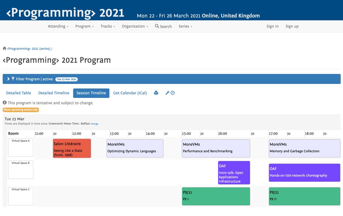 programmingconf's tweet image. The #prog21 program for today:
- Salon Littéraire 2021
- @MoreVMs 2021
- PX/21 Workshop
- Open Applications Development 2021
➡️ 2021.programming-conference.org/program/progra…
