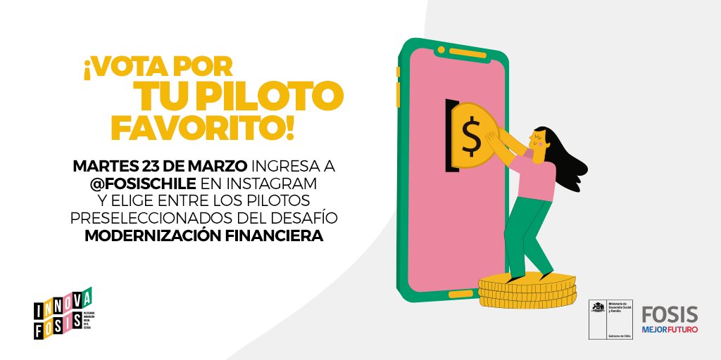 ¡Hoy necesitamos tu apoyo! En UDD Ventures, junto a nuestros emprendedores de <a href="/CFOremoto/">CFOremoto</a> y <a href="/SomosNivelat/">Nivelat</a> estamos participando en el desafío Modernización Financiera de Fosis. Vota por este piloto SOLO POR HOY en las historias de Instagram <a href="/Fosis_Chile/">FOSIS</a>