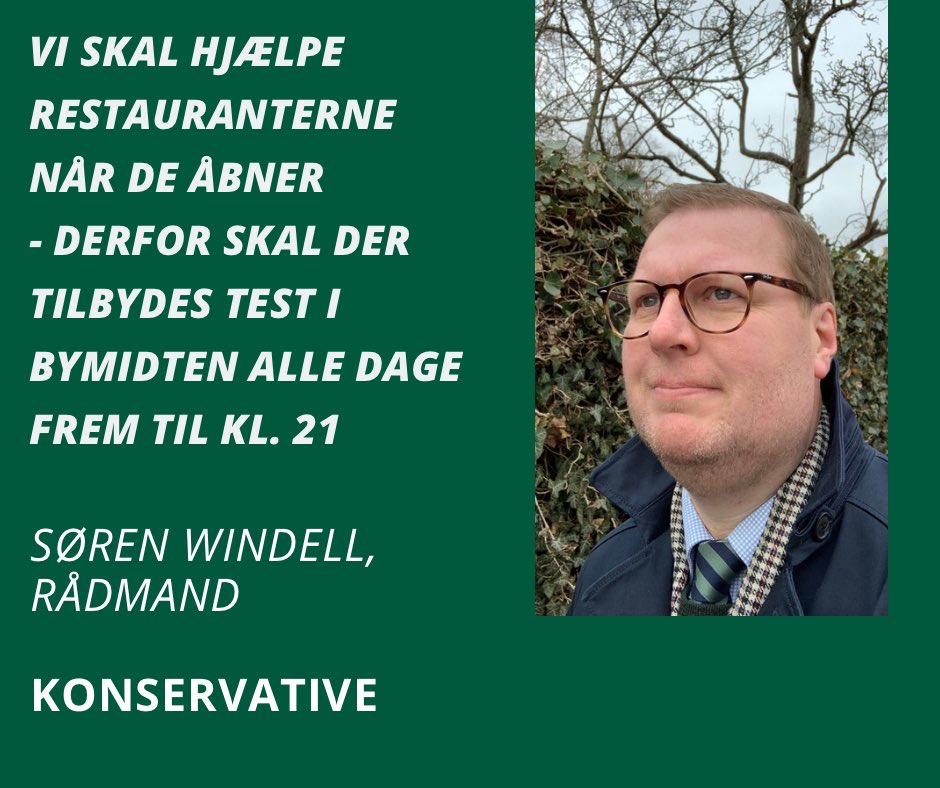 sorenwindell's tweet photo. Vi skal hjælpe med genstarten af restaurationslivet i Odense. Derfor bør testmulighederne udvides, så man indtil kl 21 alle dage kan testes i Brandts og evt. på rådhuset
Skål 🍺🍷
#konservativeiodense https://t.co/PSYuLf6hr5