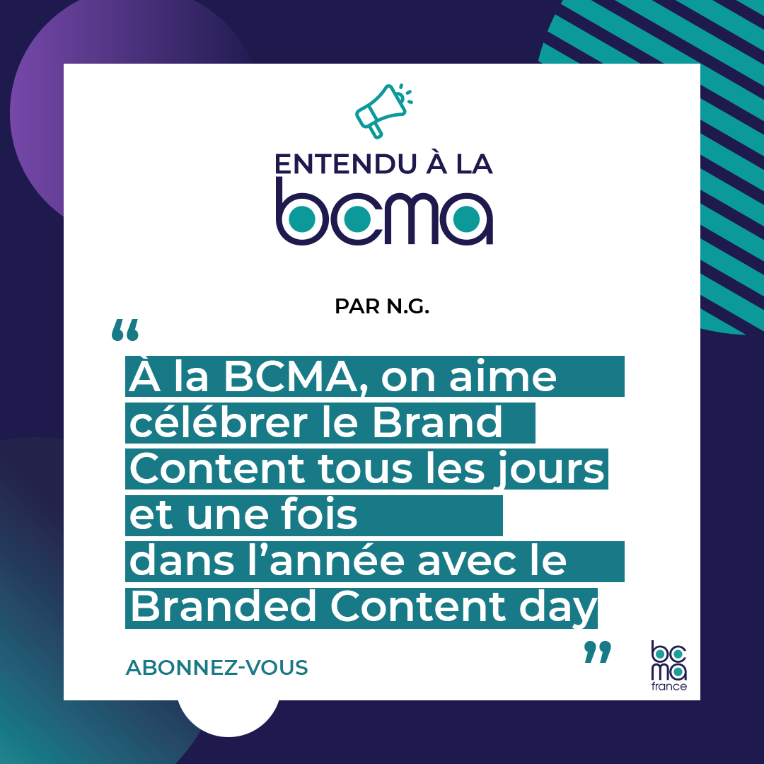 BcmaFrance's tweet photo. L’utilisation du Brand Content dans le processus marketing gagne du terrain. À la @BcmaFrance , nous souhaitons vous faire découvrir  tout le scope du #brandcontent, afin que vous puissiez l’adopter dans votre quotidien au sein de vos organisations.

👉https://t.co/zdub85HOEh https://t.co/bDXAveO3eI