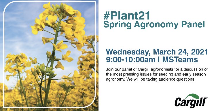 rhymeswithspade's tweet photo. Join us for a Spring Agronomy Panel on Teams tomorrow morning! Contact your Cargill rep for details! https://t.co/FPVJBKncpX