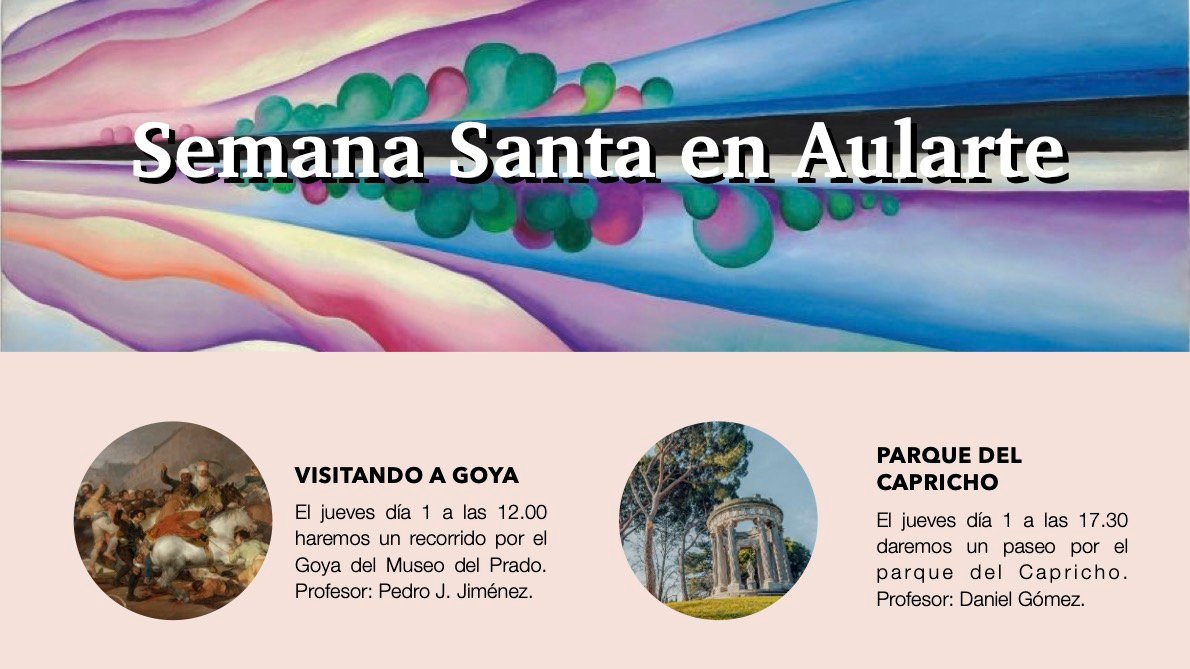 Esta Semana Santa la pasamos en Madrid, descubriendo nuestra ciudad y todo lo que pueden ofrecernos sus parques, calles y museos. 

¡No te lo pierdas!

aularte.es/aularte-semana…