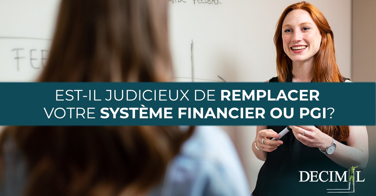DecimalTechno's tweet photo. Vous hésitez à remplacer votre système financier ou votre PGI? De nombreuses raisons pourraient certainement initier la réflexion de changement, mais sont-elles toutes valables? Et est-ce qu’un changement de solution règlera tous ces irritants?

Détails : https://t.co/0NkGR40m14 https://t.co/FCkvGOWbcb