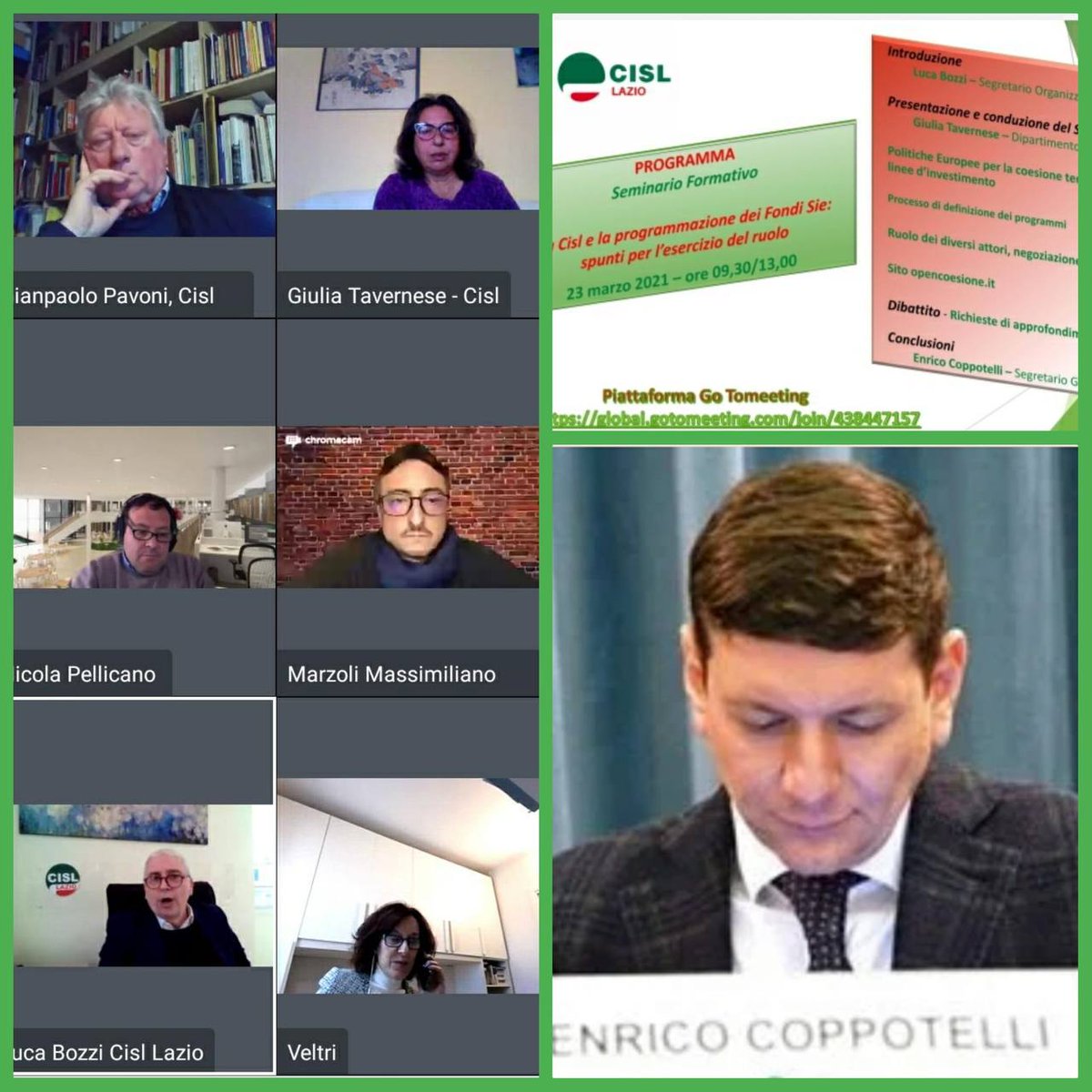 Seminario Formativo Cisl Unione Sindacale Regionale Lazio sui #Fondi strutturali e d'investimento #europei.
Apre i lavori Luca Bozzi relazione Giulia  Tavernese conclude Enrico Coppotelli, Segretario Generale Cisl Lazio.