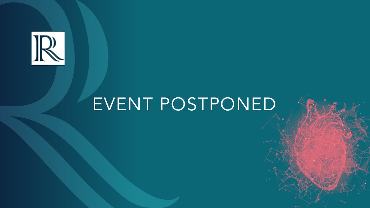 RC_HeartFailure's tweet photo. Unfortunately, due to unforeseen circumstances, we have decided to postpone the webinar: Optimising Treatment in HF on 24 March to a later date. 

We’ll be in touch with more information soon. https://t.co/7csnqVqqo2