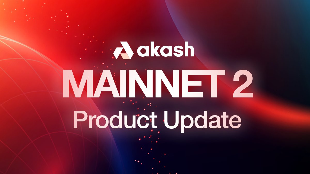 akashnet's tweet photo. Launched smoothly in under 2 hours, #AkashMAINNET2, the world's first decentralized open-source cloud, saw 188 application deployments in the first 2 weeks.
Learn more in today's MAINNET 2 Development Update: https://t.co/spKycwfePI https://t.co/QFAAm91KJW