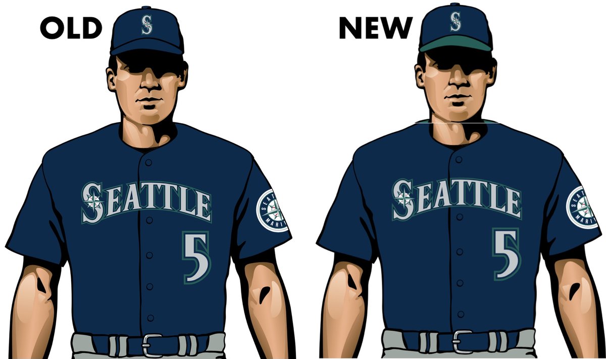 Paul Lukas on X: Per team exec, the Mariners will now wear their  green-brimmed cap — rather than the solid-navy cap — with their navy alternate  jerseys.  / X