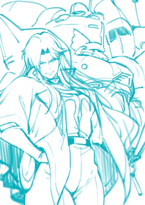 シーマ様らくがきラフ。 モノクロで仕上げようかなぁ 