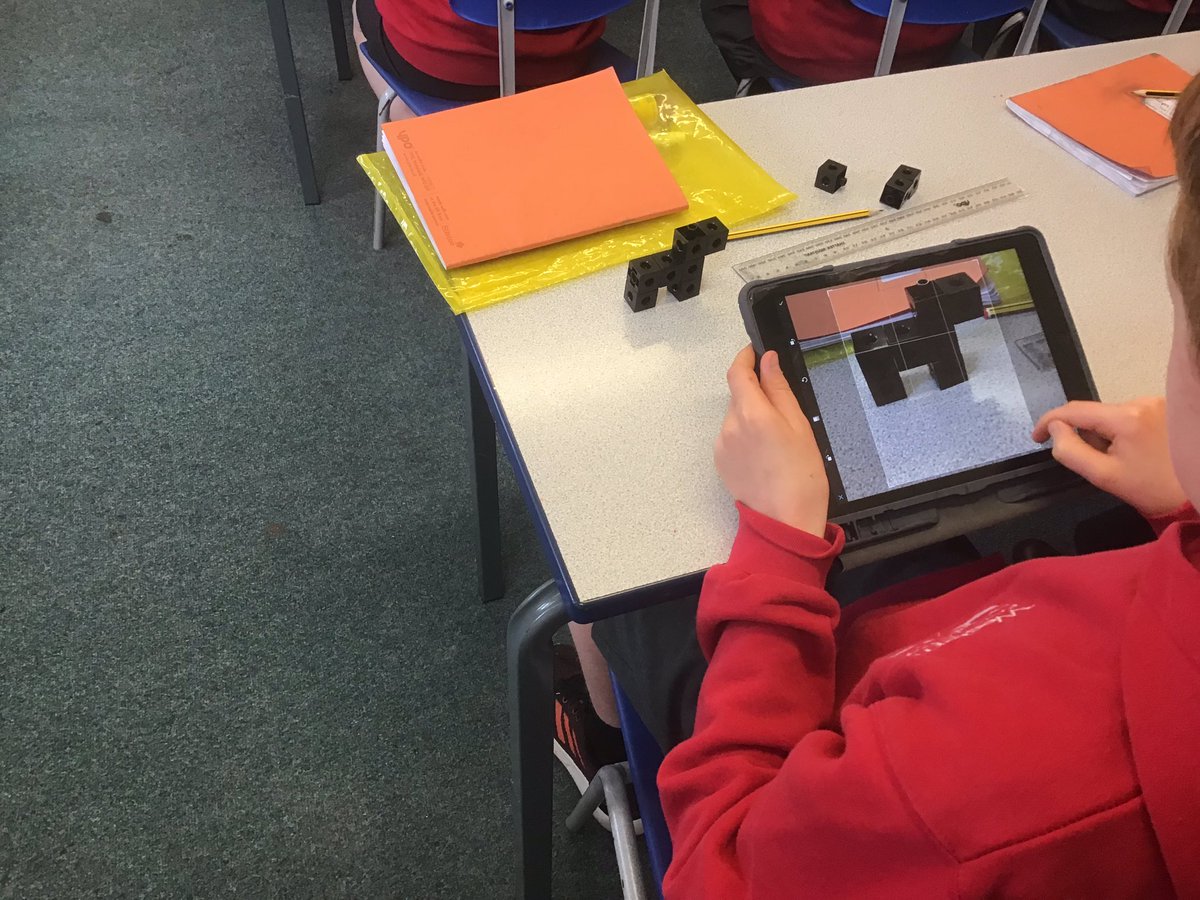 MrsBrooke1's tweet photo. Lots of hands on fun in Y6 this morning investigating the volume of 3D shapes and using our iPads to photograph our creations. @56western @PrimaryWestern @WhiteRoseMaths https://t.co/HhMNjIikFl