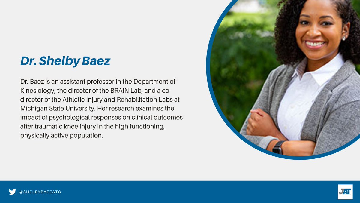 JAT_NATA's tweet photo. On #JATCast, Dr. Shelby Baez (@shelbybaezatc) will take over the hosting duties from Dr. Luke Donovan. Dr. Baez will summarize 2 articles from the Special Issue Celebrating Women Scholars in Athletic Training.
#WomenInScience #WomenInSTEM https://t.co/zoq4C72gN3