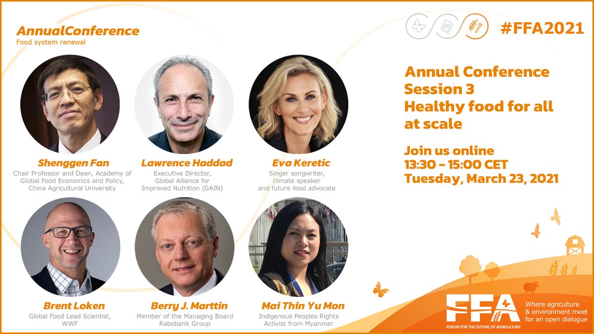 We'll be back at 13:30 CET with more stimulating discussions featuring <a href="/ShenggenFan/">Shenggen Fan</a>, @l_haddad, <a href="/brentloken/">Brent Loken</a>, <a href="/BerryMarttin/">Berry Marttin</a>, @maythinyumon and @EvaKeretic. 
Stay tuned and join us LIVE 🔴 using this link: ffa.6connex.eu/event/ffa/login