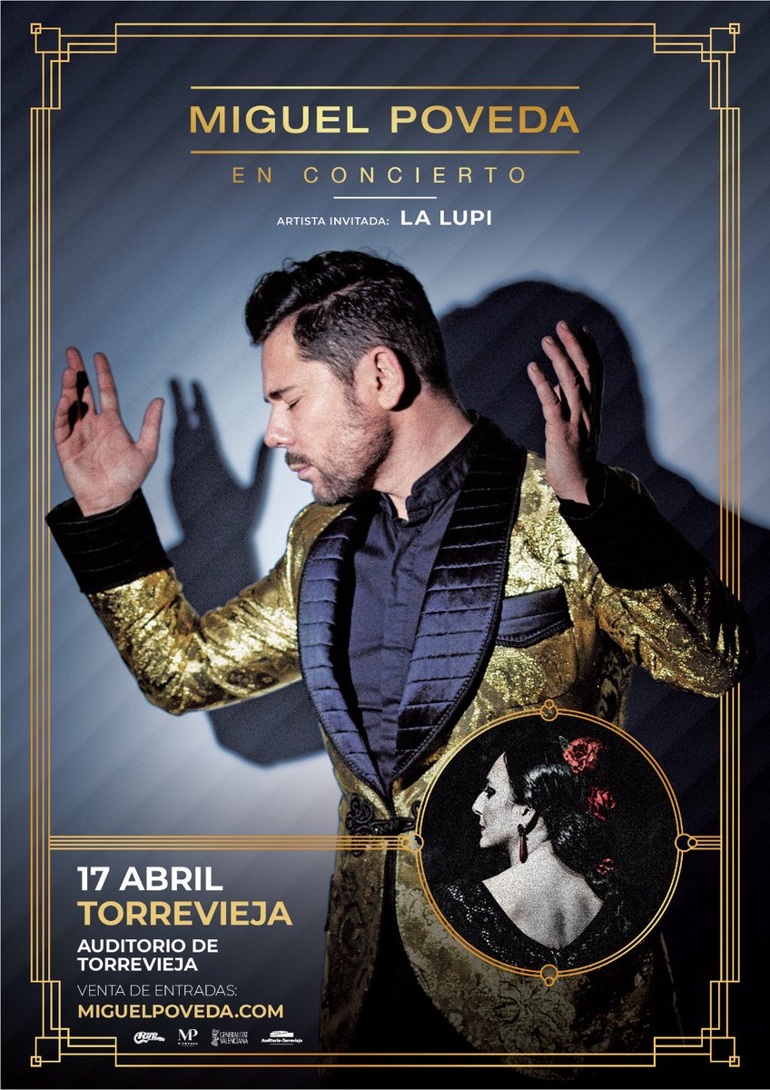 LaLupiflamenco's tweet photo. 17 de Abril en Torrevieja, Alicante con @MiguelPoveda con ganas de vibrar con tu voz y tu arte
Os esperamos ...
ENTRADAS:
https://t.co/3LQF2gLqET
#Torrevieja #Alicante #Miguelpoveda #LaLupi #flamenco #unionflamenca #canteflamenco #baileflamenco #espectaculoflamenco #Espectaculo https://t.co/IQB3NKa460