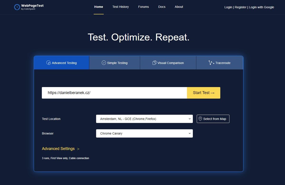 _danielberanek's tweet photo. #WebPageTest: novej ksicht alias flat redesign

WebPageTest potkal #flatdesign. Viditelné, ani podkapotní fičury se nemění. Napojení na https://t.co/CuXz5HzoCC,  https://t.co/daSXMeefJ5 #a #WebSpeedTest od #Cloudinary zůstávají zachovány.

#rychlost #technickeSEO https://t.co/KFE4Z5TBt0