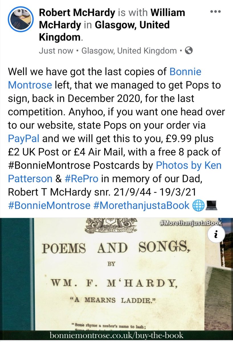 Bonnie_Montrose's tweet photo. In memory of our Pops, Robert T McHardy 21!/9/44 - 19/3/21
#MissyaPops #DaddysHome
@mchardyw @Bonnie_Montrose @Carer49 @TheBHF @CR_UK @DiabetesUK @Tesco @MereoBooks @montrose_review @courier_angus 1899 - 2021
Then, Now, Forever and Always xxx https://t.co/LHZ5fvYiyE