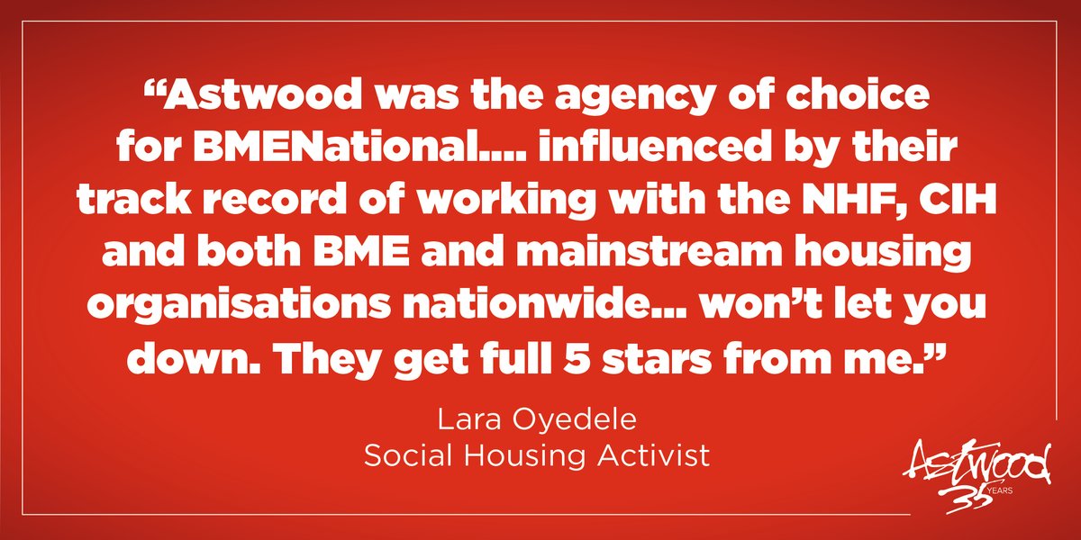 astwooddesign's tweet photo. @LaraOyedele, many other CEO’s, #mktg and #comms teams we have been the partner of choice, bringing our unique, diverse knowledge and understanding of the #UKHousing sector. We want to make your life easy - simple.
https://t.co/ml7uox15eP
#creative #BAME #NHF #CIH #BMENational https://t.co/alccqccIFF