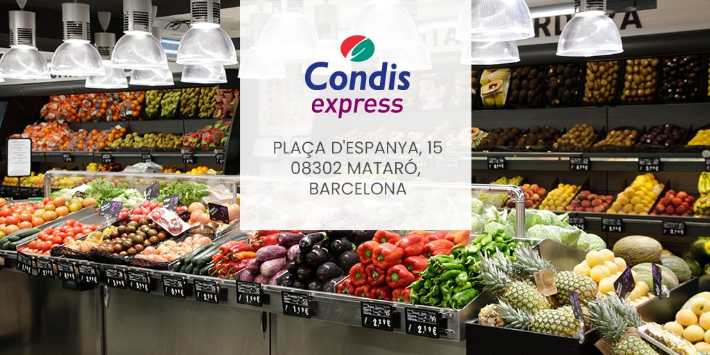 Condislife's tweet photo. Atenció!📢
Veniu a visitar-nos al nou Condis express de Mataró.🤩 Ens podeu trobar a la Plaça d’Espanya, 15.📍
Us hi esperem!☺️
🗺️https://t.co/IDBMRwrZYV
#CondisCreix https://t.co/L5oAryWbDO