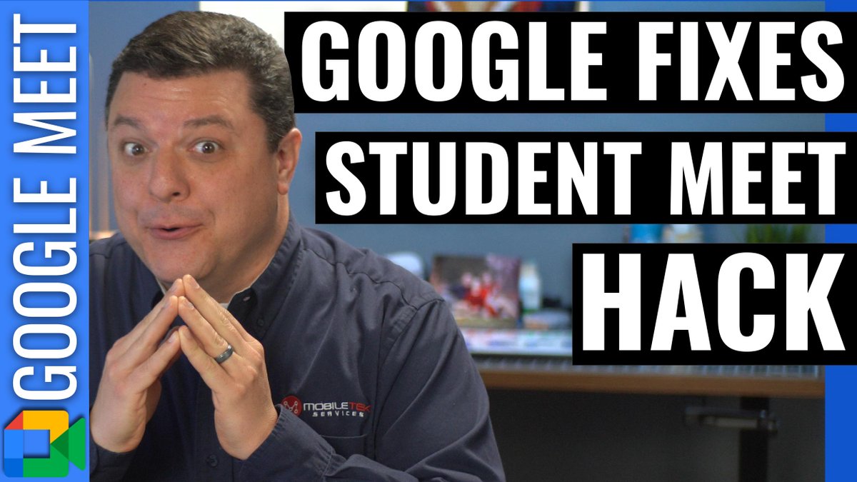 <a href="/GoogleForEdu/">Google for Education</a> Fixes #GoogleMeet Student Hack 
- THANKS Google! Way to take away fun from millions of students meeting without supervision on their school Google Account #sarcasm 🤣

youtu.be/VilYuWHuoL0

Seriously, THANK YOU!🥰
#eduTech #DistanceLearning #GoogleClassroom