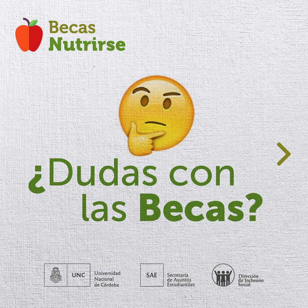 ¿Todavía tenés dudas sobre los requisitos y el alcance de las 🧠Becas Nutrirse UNC🍎? ¡En este chat la tienen clarísima! 👉 instagram.com/p/CMvD4-9hSdG/…

Por consultas particulares estamos para ayudarte en este correo: becascomedoruniversitario@estudiantiles.unc.edu.ar