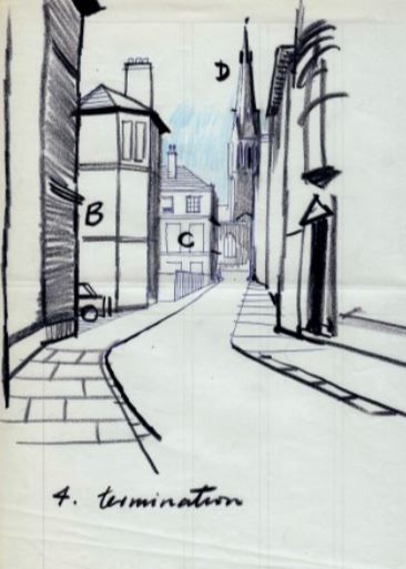 LGeorgians's tweet photo. Some wonderful old town planning sketches, in tradition of Gordon Cullen, of Leicester. Drawn in the 1960s by Kenneth Browne and featured in latest edition of IHBC's Context: https://t.co/XlH3qCGPBl Capture some local Georgian gems like New Walk and New Street. #PlaceBasedDesign https://t.co/QjpxPIn3NQ