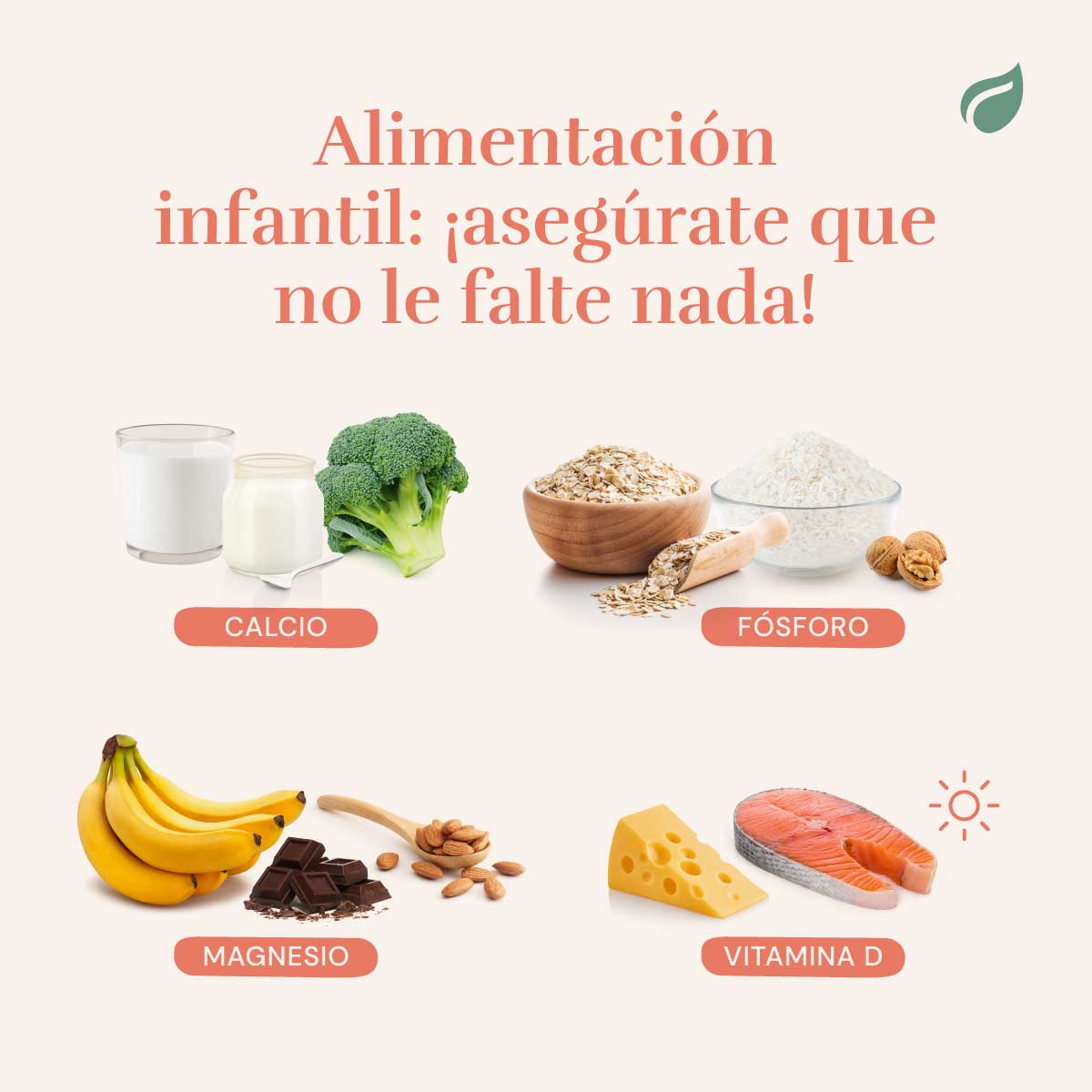 Condislife's tweet photo. Alimentación infantil: ¡asegúrate que no le falte nada!👇 ▪️ #Calcio: leche, yogur, brócoli.🥦
▪️ #Fósforo: nueces, arroz, avena.
▪️ #Magnesio: almendras, plátano, aguacate, chocolate negro.🍫
▪️ #VitaminaD: salmón, queso, sol.🌞
@FENnutricion @FinutOrg
#CondisContigo https://t.co/mnqXKFHMsW