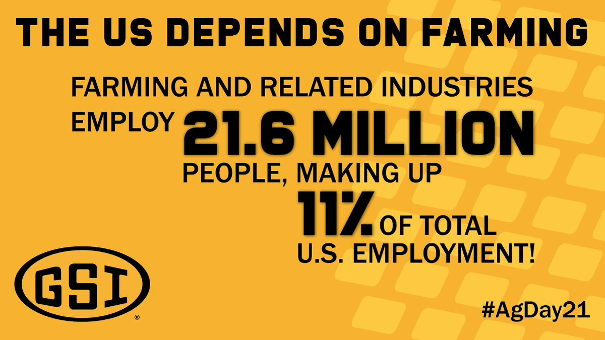 GSI_Grain's tweet photo. It's @NationalAgDay! Join GSI to recognize and celebrate 
American agriculture.  We are proud to do our part to #FeedTheWorld 💛🌎
*
#AgDay21 https://t.co/Rwxt6JB7xi