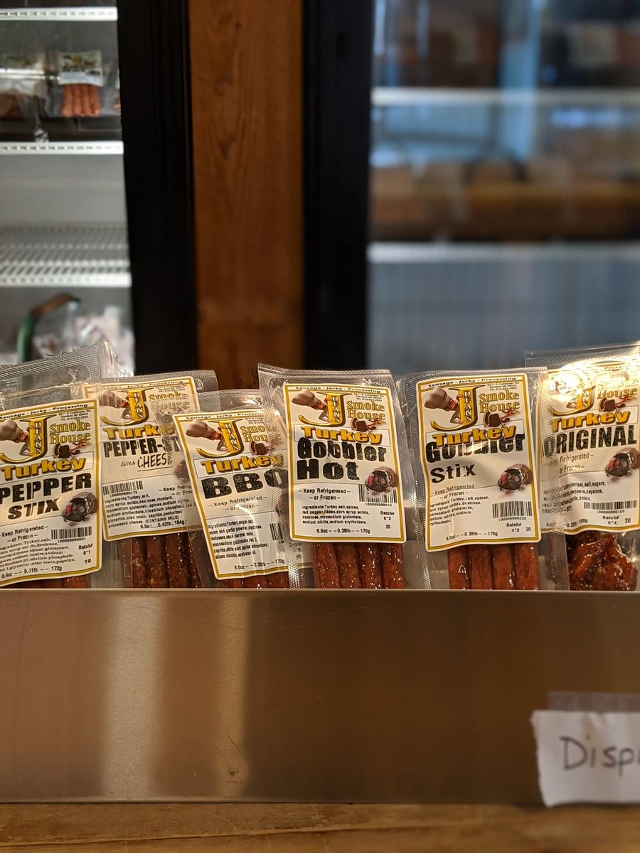 FlintFarmMarket's tweet photo. Pick up some filling snack stix from J Deans Sausage & Jerky Co when you shop with us every Tues, Thurs & Sat from 9am-5pm. See you soon!
#Flint #Flintfarmersmarket #Jdeans https://t.co/0S8KPwG6Gc