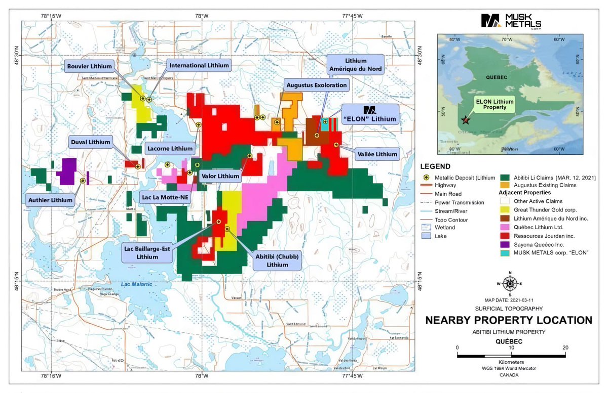 MUSKMETALS's tweet photo. MUSK METALS ACQUIRES THE “ELON” LITHIUM PROPERTY IN QUEBEC $MUSK 

Musk Metals CEO, Nader Vatanchi states, "Fueled by the recent shift to electric vehicles, demand for battery metals and materials has skyrocketed. Musk Metals has..”

More: https://t.co/yUoaA1ymea https://t.co/axy2IngVMm